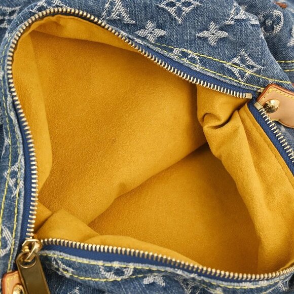 Louis Vuitton Blue Monogram Denim Baggy GM Shoulder Bag - Picture 9 of 11